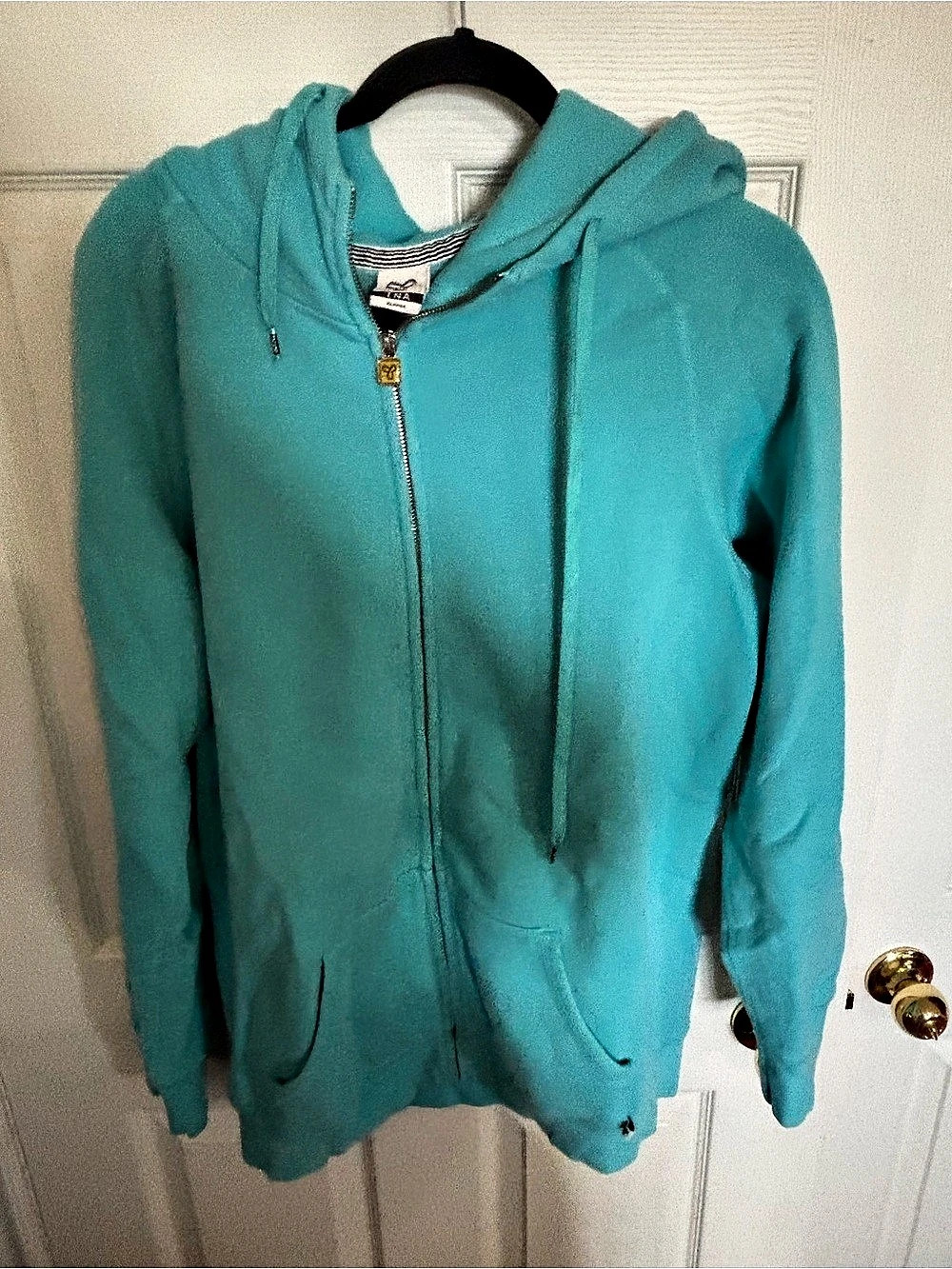 TNA Cozy Fleece Full Zip Hoodie Blue XL